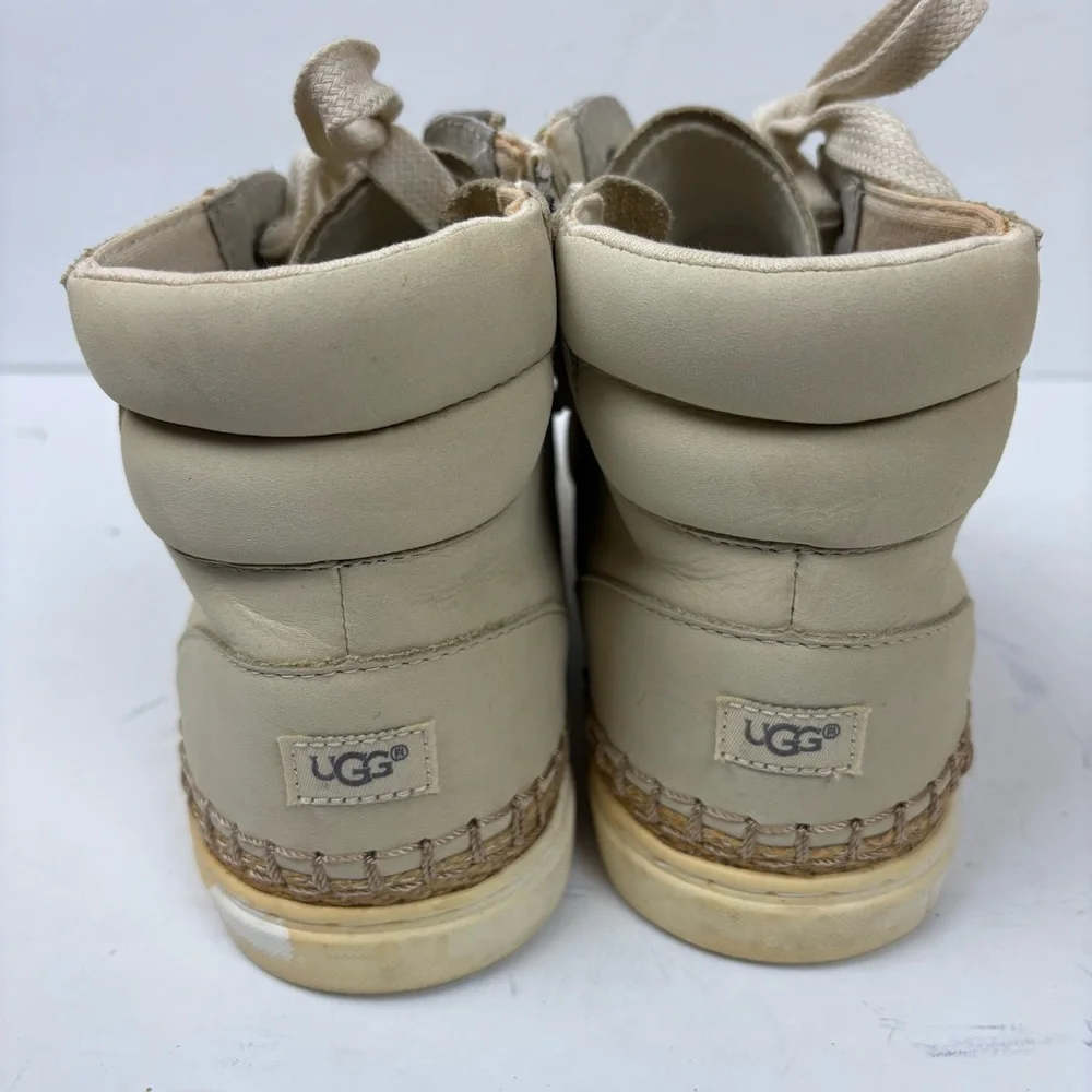 UGG Gradie Ivory Cream High-Top Sneakers Women’s size 10